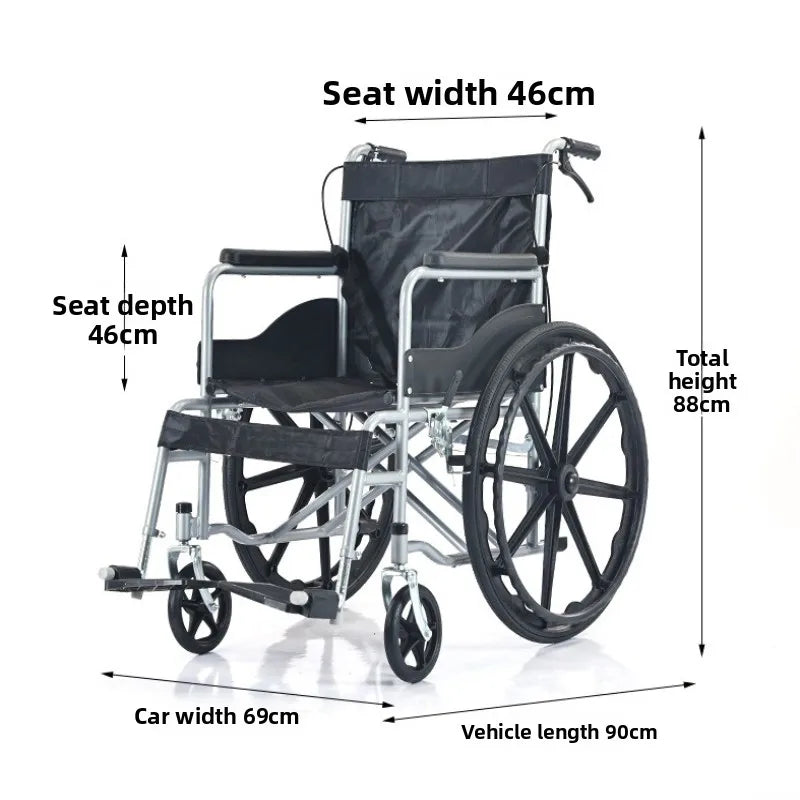 Lenoura Ultra-Lite Foldable Wheelchair | Portable & Comfortable Mobility Aid