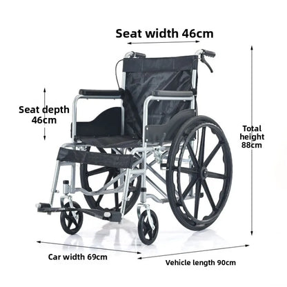 Lenoura Ultra-Lite Foldable Wheelchair | Portable & Comfortable Mobility Aid